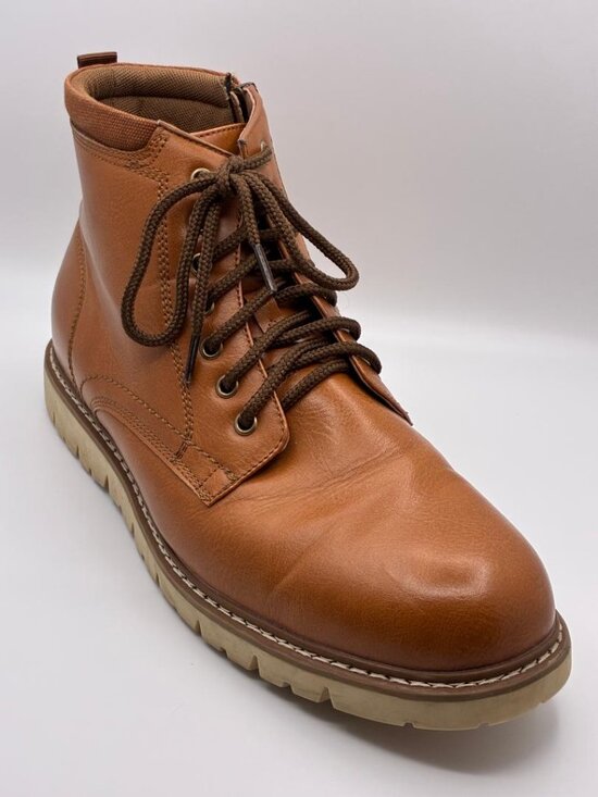 Share STEVE MADDEN Ortholite Chukka Boots Men’s Sz 13 Side Zipper Cognac P-Bower main image 6
